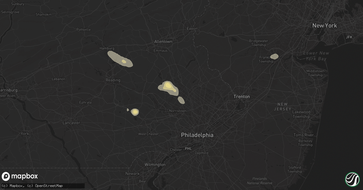 Hail map in Lansdale, PA on July 14, 2024