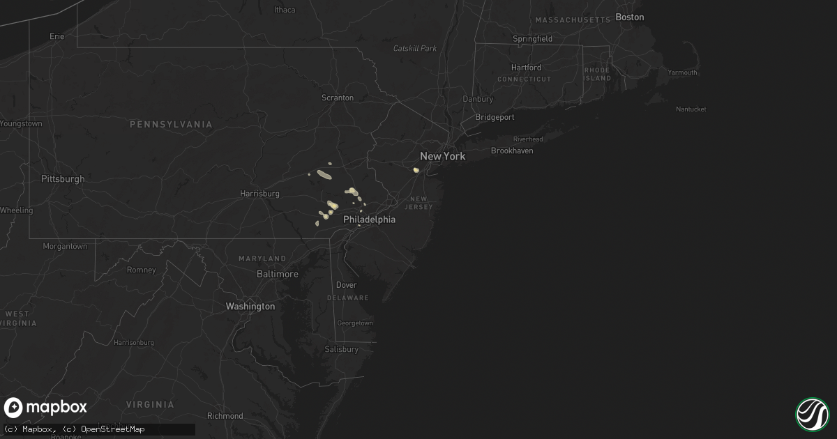 Hail map in New Jersey on July 14, 2024