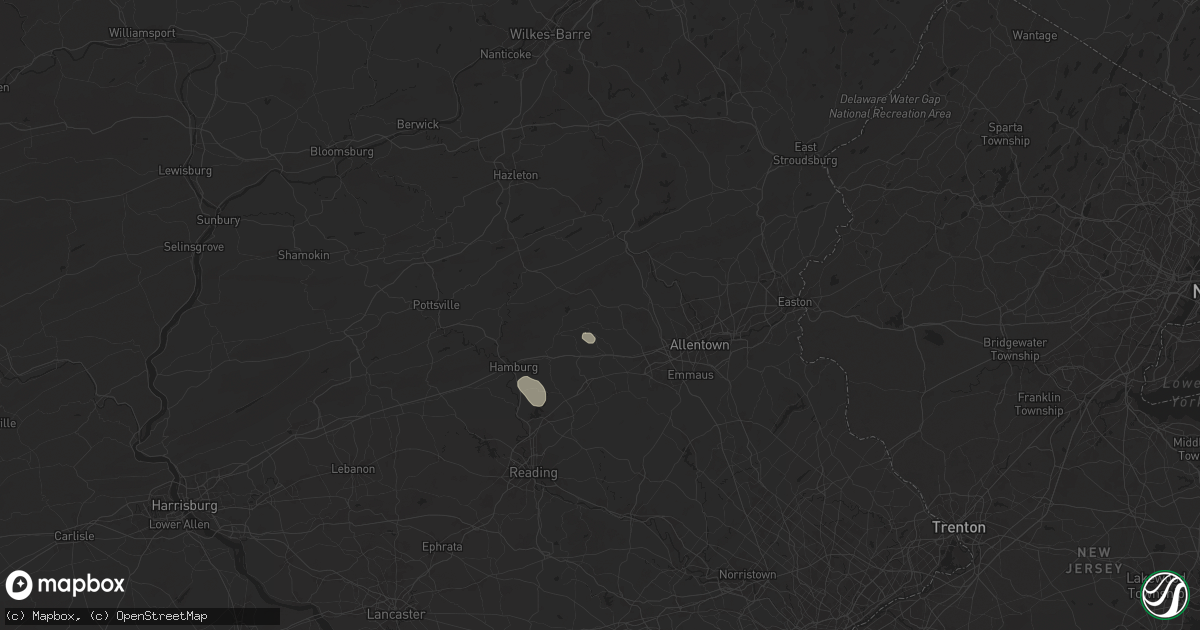 Hail map in New Tripoli, PA on July 14, 2024