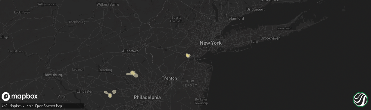 Hail map in Piscataway, NJ on July 14, 2024