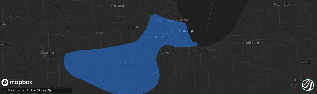 Hail map in Plainfield, IL on July 14, 2024