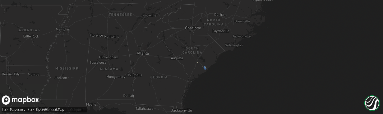 Hail map in South Carolina on July 14, 2024