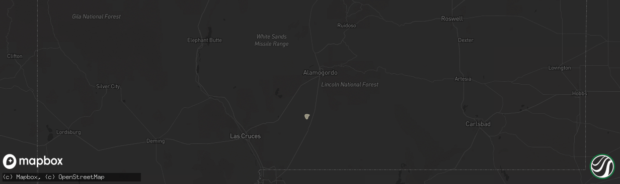 Hail map in Alamogordo, NM on July 14, 2025