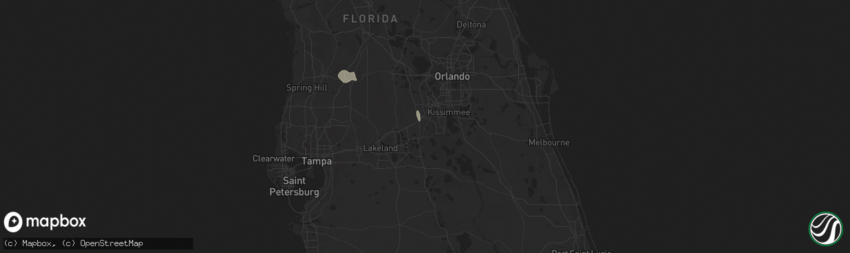 Hail map in Davenport, FL on July 14, 2025