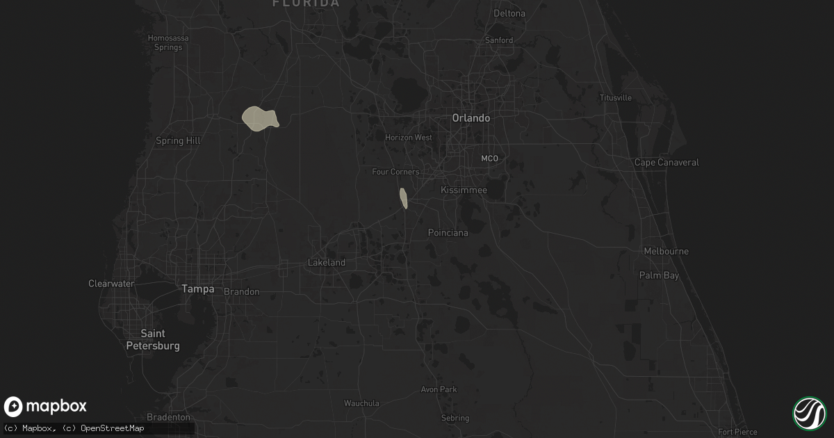 Hail map in Davenport, FL on July 14, 2025