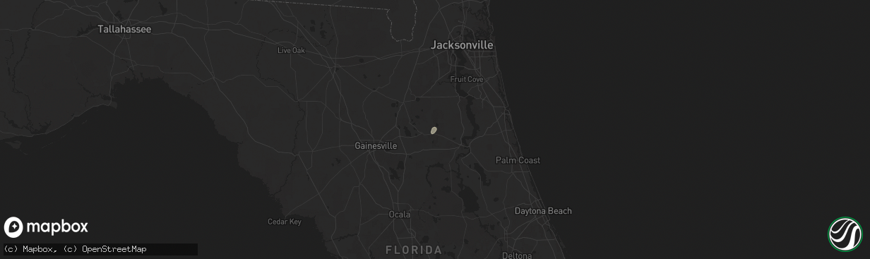Hail map in Florahome, FL on July 14, 2025
