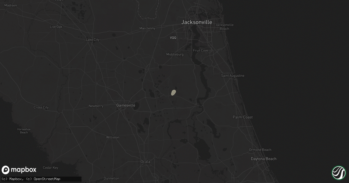 Hail map in Florahome, FL on July 14, 2025