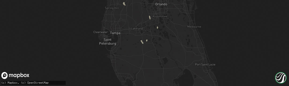 Hail map in Fort Meade, FL on July 14, 2025