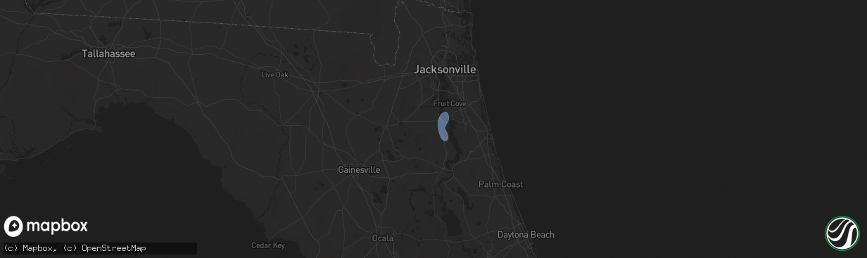 Hail map in Green Cove Springs, FL on July 14, 2025