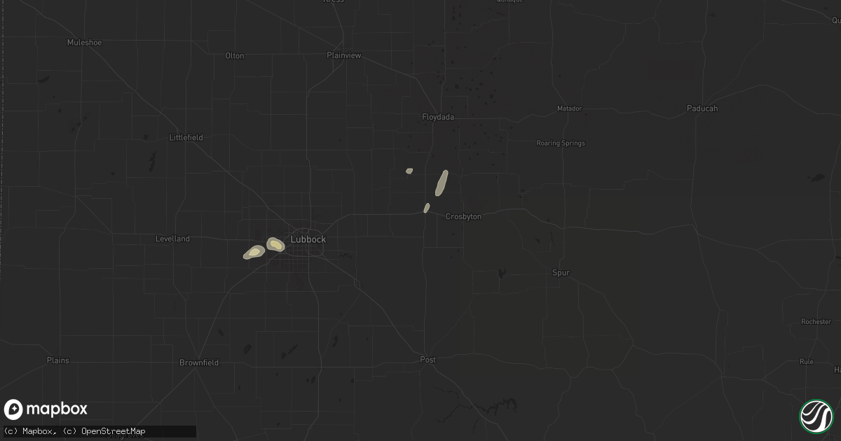 Hail map in Ralls, TX on July 14, 2025