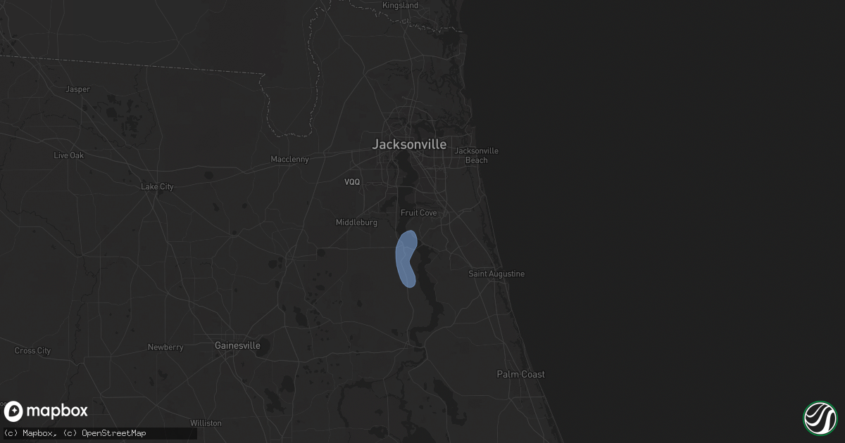 Hail Map in Saint Johns FL on - Sales Meta 