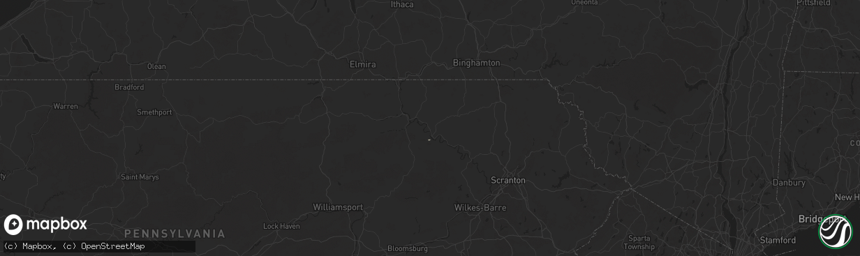 Hail map in Wyalusing, PA on July 14, 2025