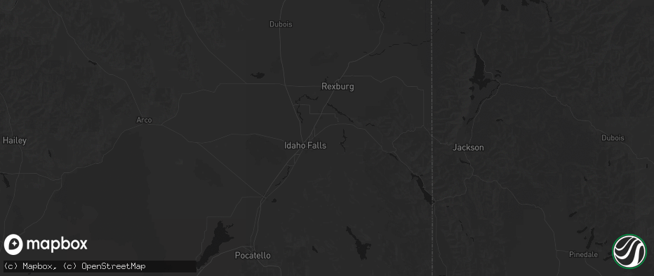 Hail map in Idaho Falls, ID on July 14, 2026