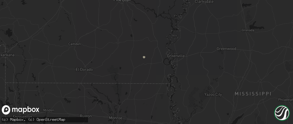 Hail map in Montrose, AR on July 14, 2026