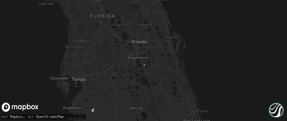 Hail map in Saint Cloud, FL on July 14, 2026
