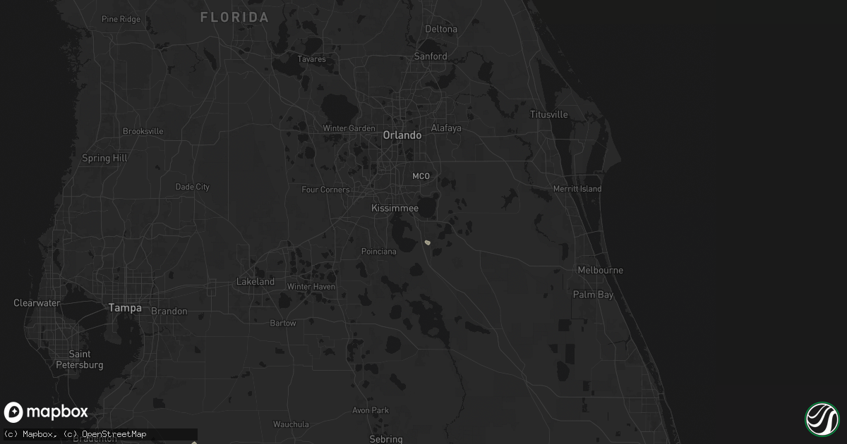 Hail map in Saint Cloud, FL on July 14, 2026