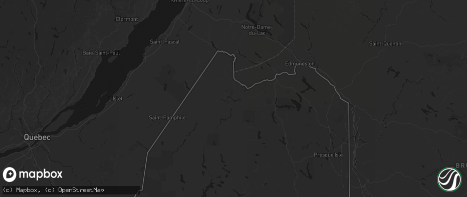 Hail map in Saint Francis, ME on July 14, 2026