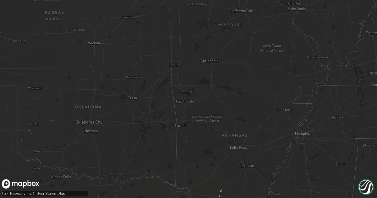Hail map on July 15, 2012