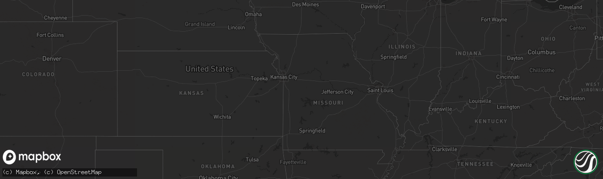 Hail map on July 15, 2013