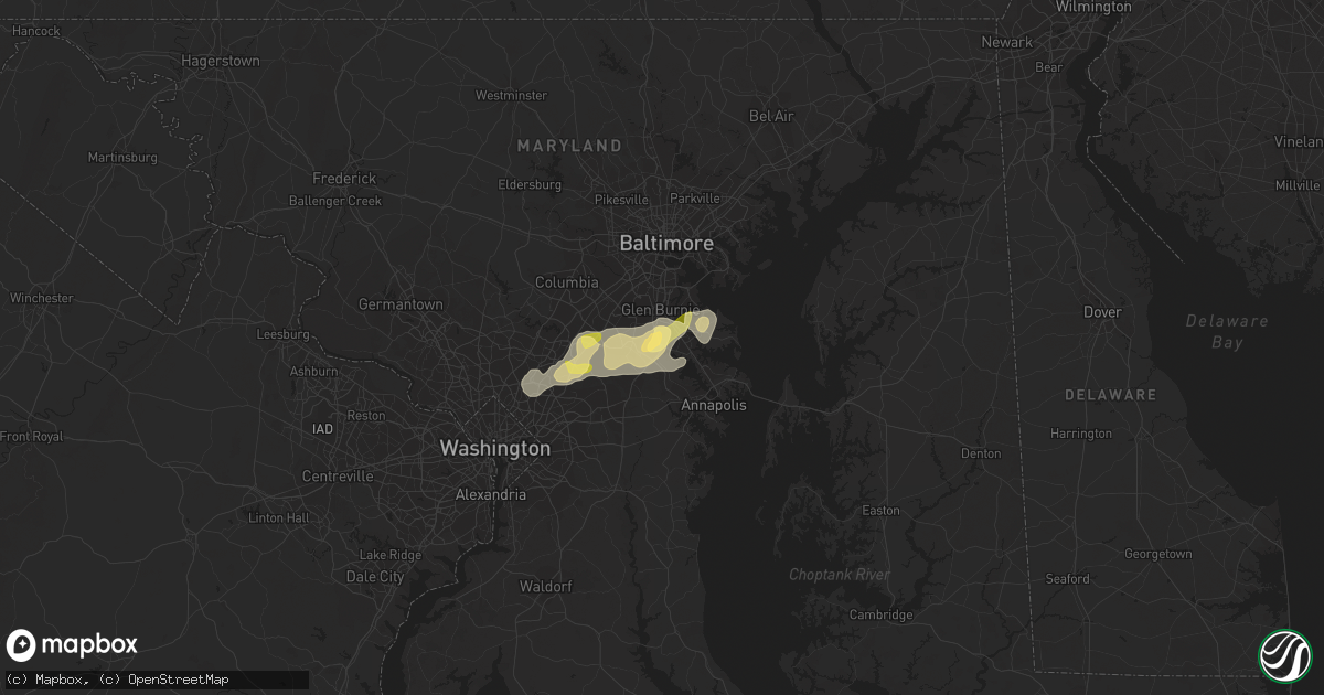 Hail map in Millersville, MD on July 15, 2014