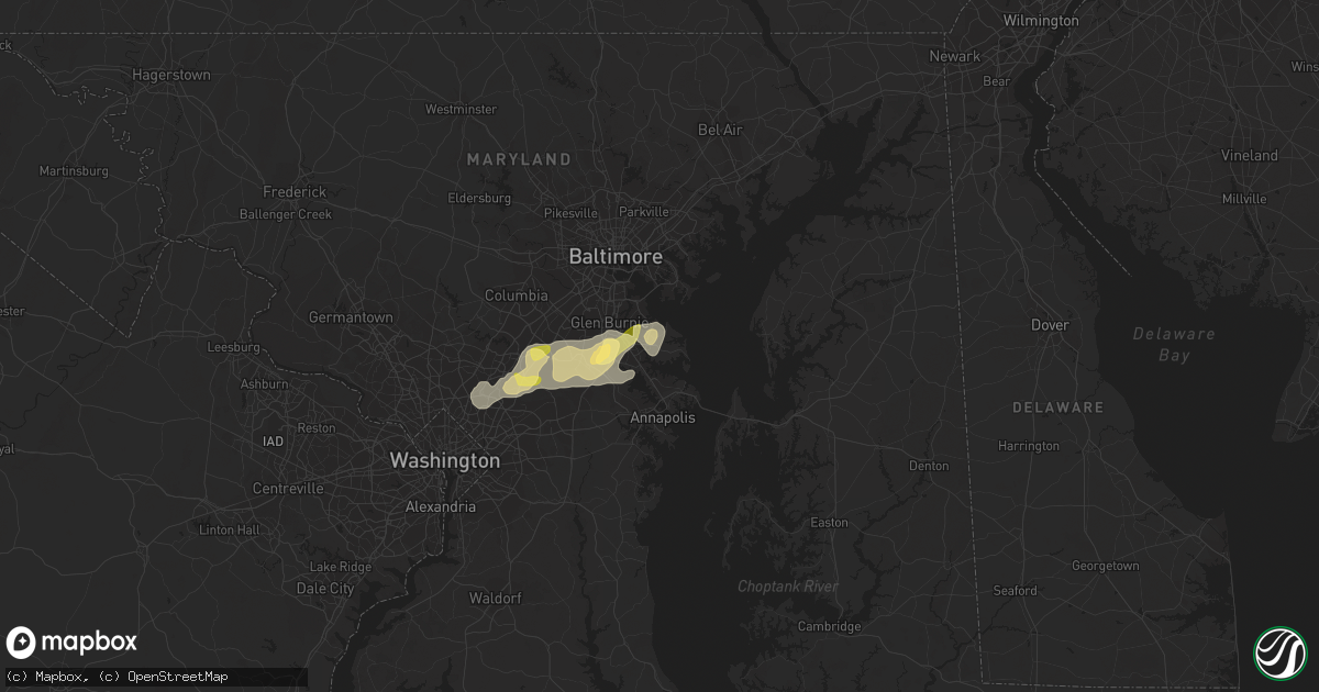 Hail map in Pasadena, MD on July 15, 2014