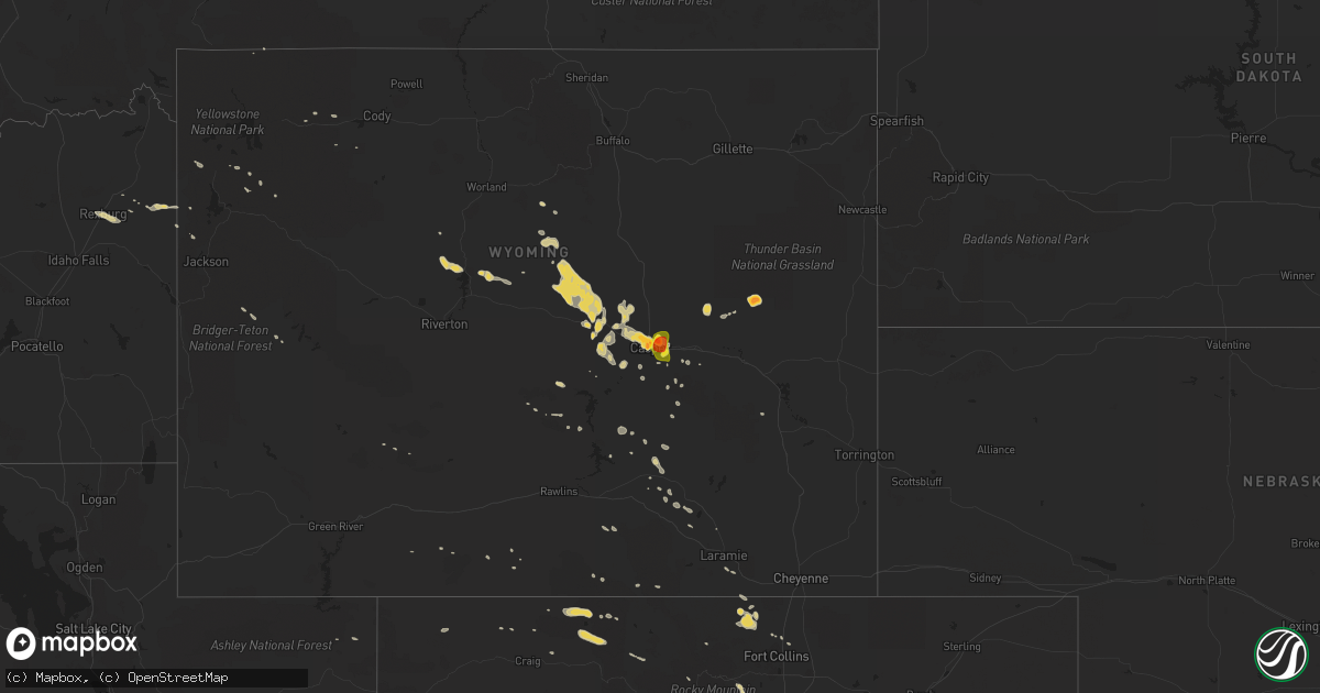 Hail map on July 15, 2014