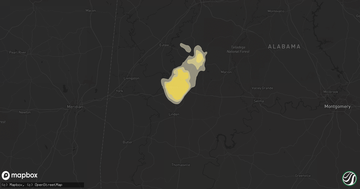 Hail map in Gallion, AL on July 15, 2015