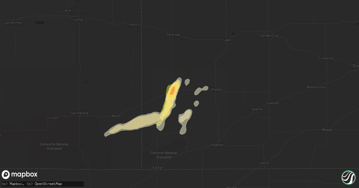 Hail map in Johnson, KS on July 15, 2015