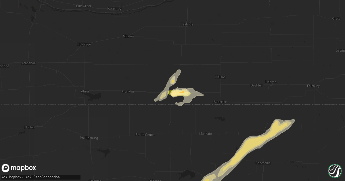 Hail map in Red Cloud, NE on July 15, 2015