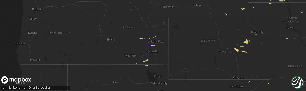 Hail map on July 15, 2015