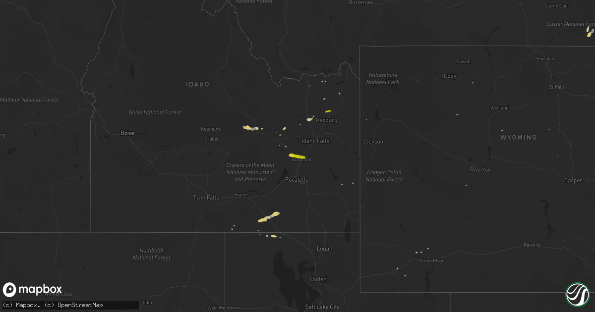 Hail map on July 15, 2015