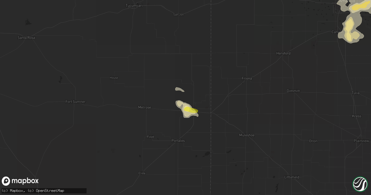 Hail map in Clovis, NM on July 15, 2016