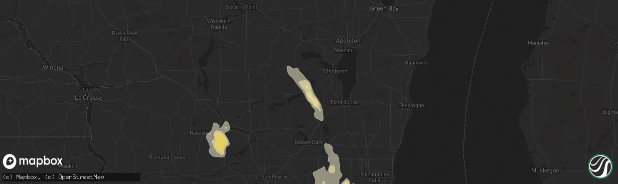 Hail map in Ripon, WI on July 15, 2017