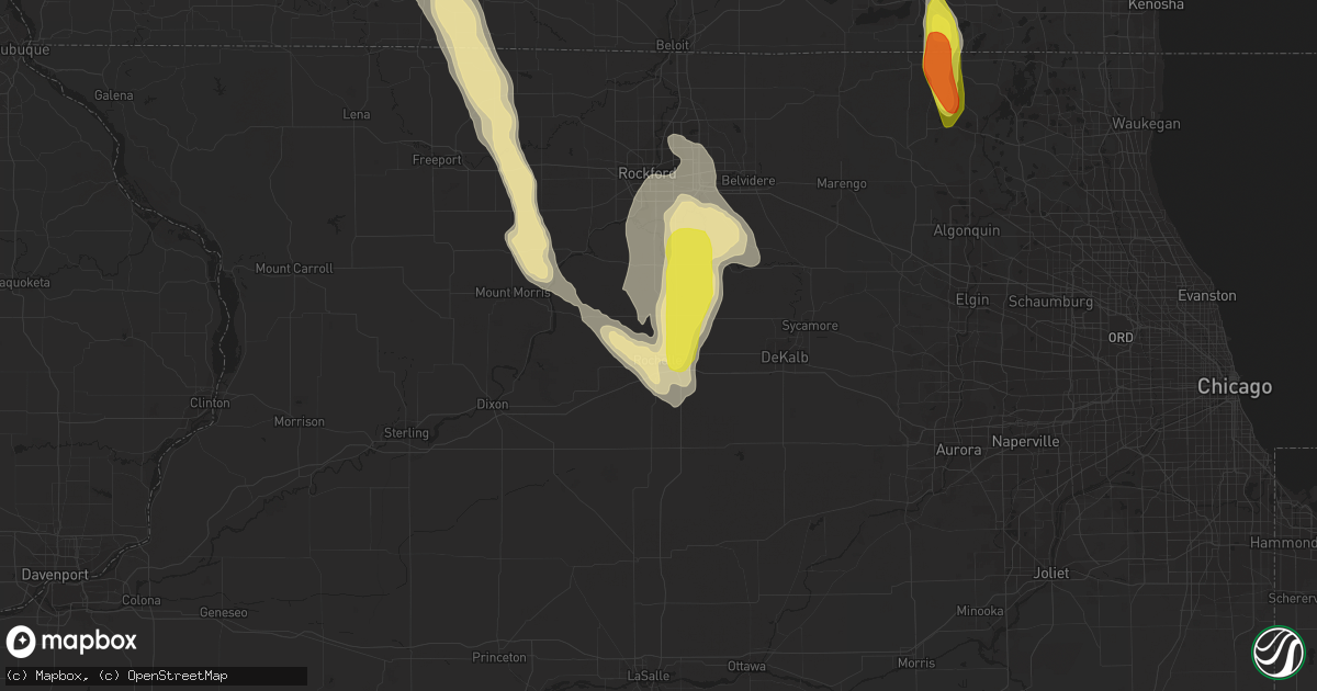 Hail map in Rochelle, IL on July 15, 2017