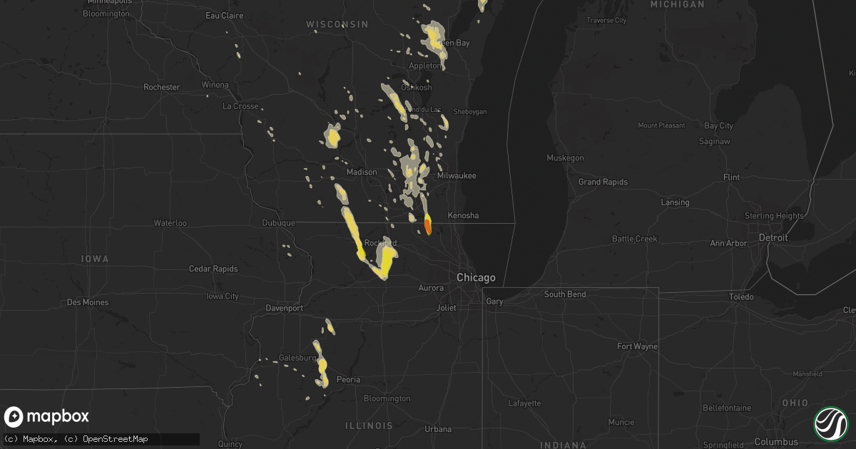 Hail map on July 15, 2017