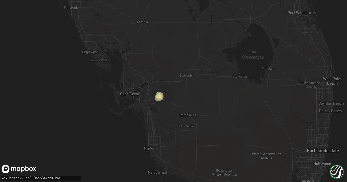 Hail map in Lehigh Acres, FL on July 15, 2020