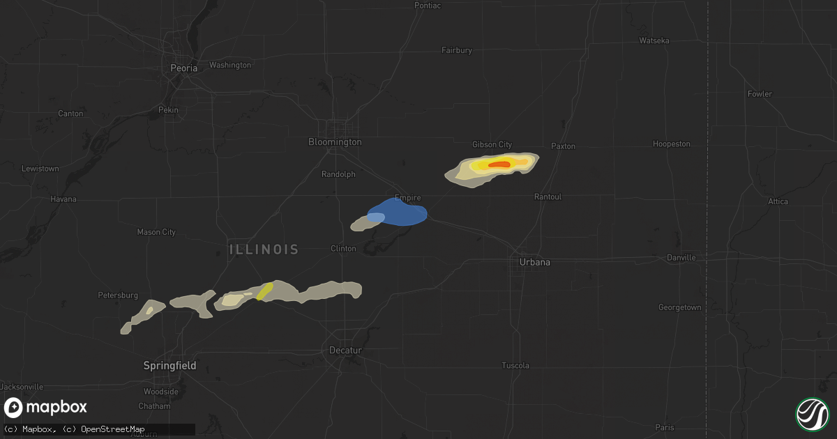 Hail map in Farmer City, IL on July 15, 2021