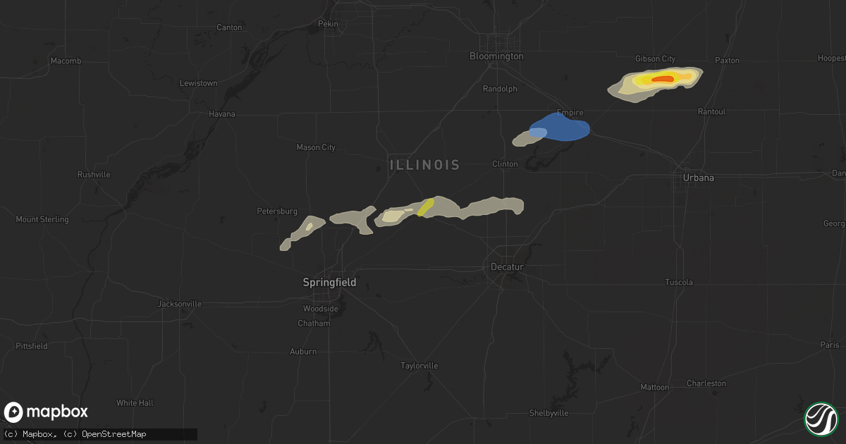 Hail map in Mount Pulaski, IL on July 15, 2021