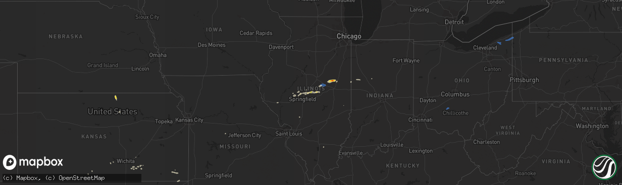 Hail map on July 15, 2021