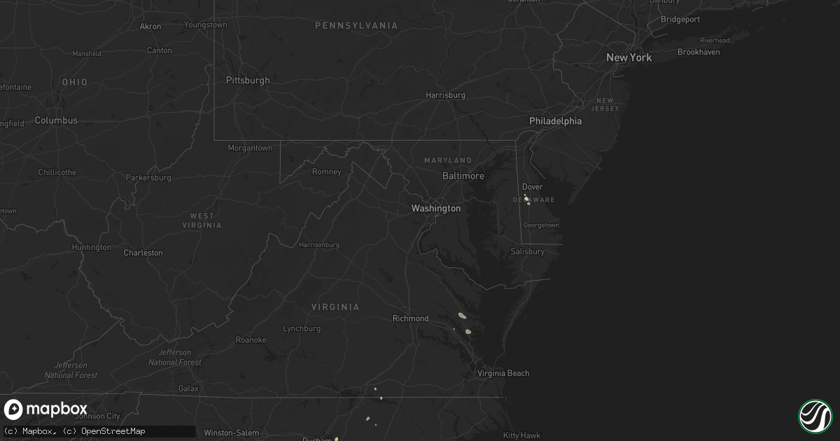 Hail map in Delaware on July 15, 2022