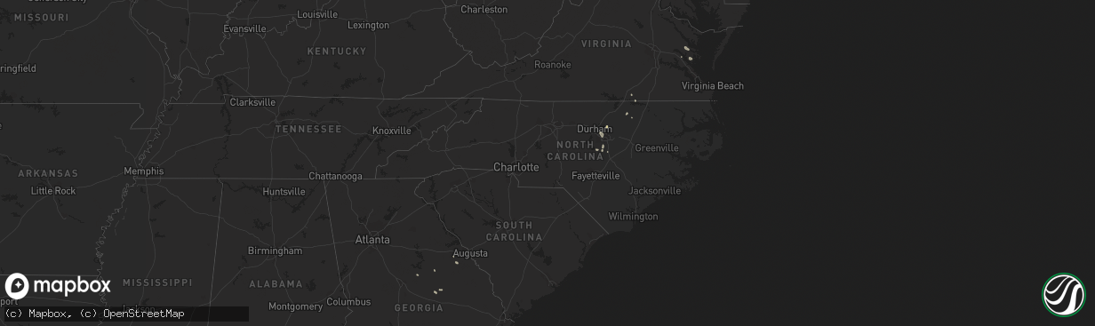 Hail map in North Carolina on July 15, 2022