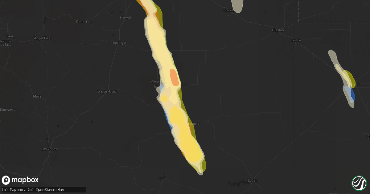 Hail map in Roy, NM on July 15, 2023