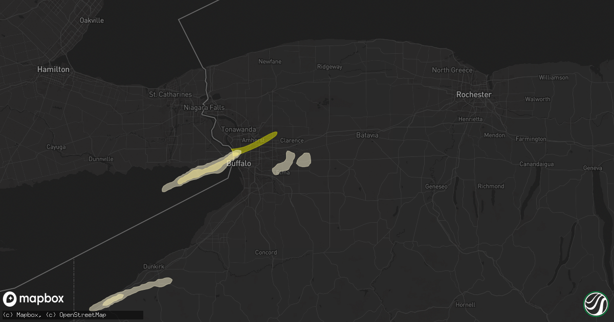 Hail map in Alden, NY on July 15, 2024