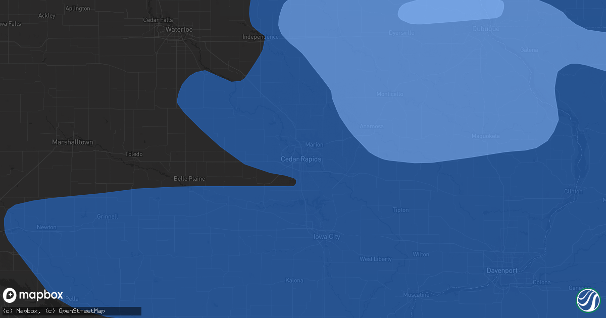 Hail map in Cedar Rapids, IA on July 15, 2024