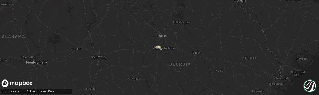 Hail map in Centerville, GA on July 15, 2024