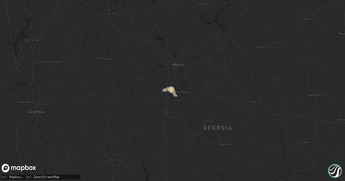 Hail map in Centerville, GA on July 15, 2024