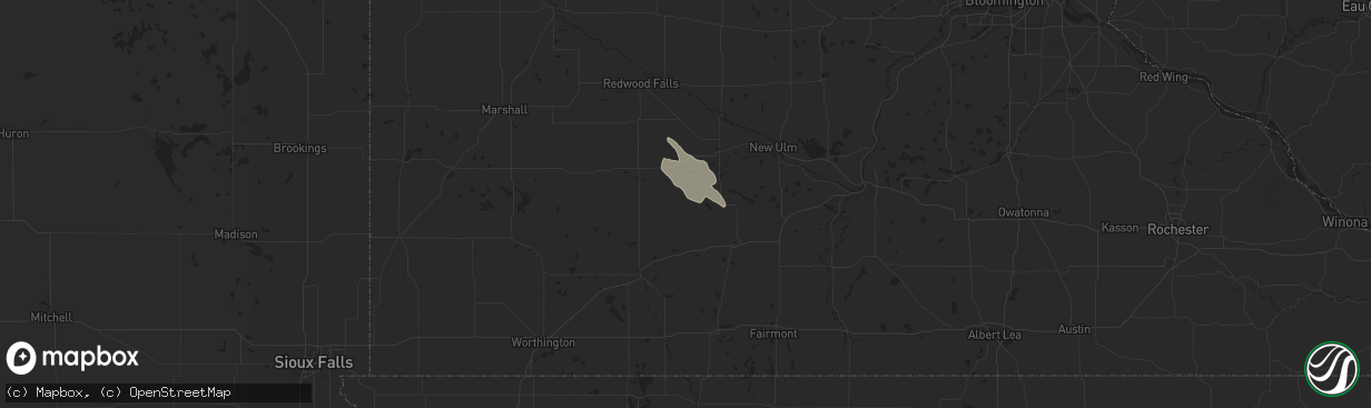 Hail map in Comfrey, MN on July 15, 2024