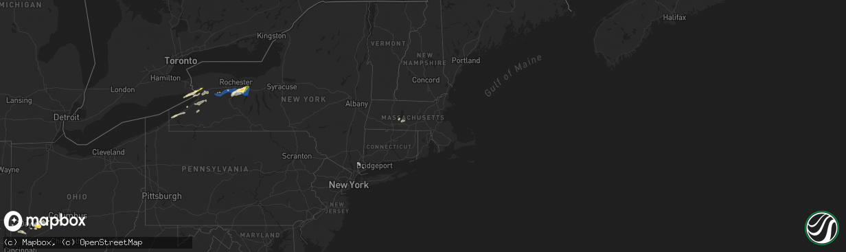 Hail map in Connecticut on July 15, 2024