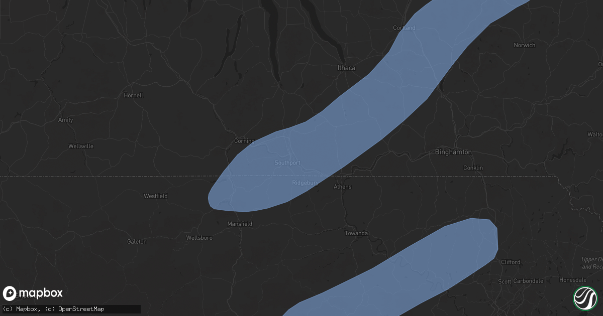 Hail map in Elmira, NY on July 15, 2024