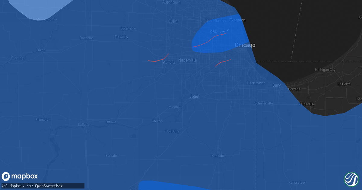 Hail map in Joliet, IL on July 15, 2024